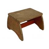 Wood Stool - 12 x 9 x 8