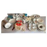 Lot of Assorted Glass Plates, Mugs & More