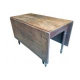 Vintage Drop Side Wood Table