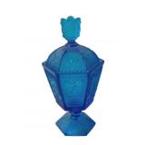 Imperial Glass Zodiac Colonial Blue Candy