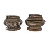 2 Ronson Table Lighters - 2.5 x 3 x 2