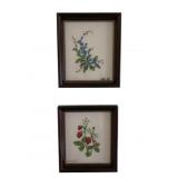 2 Framed Needlepoints - 7 x 8