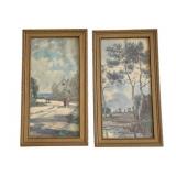 2 Framed Prints - 13.5 x 8