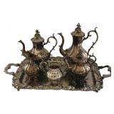 6 pc Silver Plated Tea Set - 16 x 30 x 12