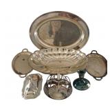 Lot of SIlver Plated Platters & More