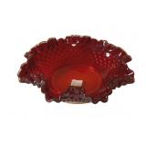 Fenton Ruby Red Glass Bowl - 8' Round