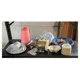 Shelf Lot of Assorted Items - Child's Plates, Soap