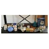 Shelf Lot of Assorted Items - Decor Jars & More