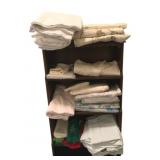 Lot of Assorted Linens (Bookcase not included)
