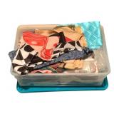 Tote of Assorted Scarves