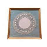 Framed Lace Doily  - 15 x 15