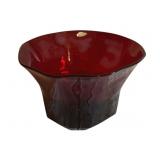 Large Blenko Ruby Red Bowl - 12.5 x 8