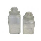 2 Glass Canister Set - 10', 12' Tall