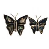 Alpaca & Enamel Butterfly Pins