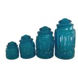 LE Smith Moon & Stars Blue Canister Set