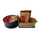 Lot of Assorted Items - Hat Box, Bows & More