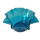 Vintage Blenko Hand Blown Glass Bowl - 8 x 4
