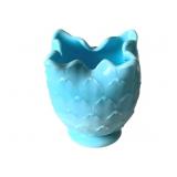 Vintage Imperial Blue Milk Glass Vase - 5 x 5