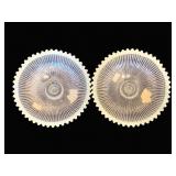 Pair Fenton Candleholder Bobeches - 6' Round