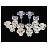 Lot of Assorted Glass Candleholders