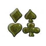 Sandwich Glass Bridge Ashtray Set - 4 x 3