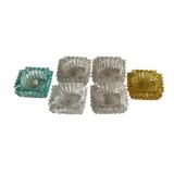 6 Heisey Ridgeleigh Ashtrays - 3 x 3