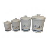 4 Ceramic Canisters - 5', 5.5', 7', 8' Tall