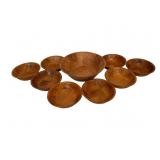 8 Formosa-Wood Bowls - 6', 10' Round