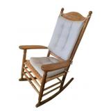 Wood Rocker w/ Cushions - 28 x 28 x 44