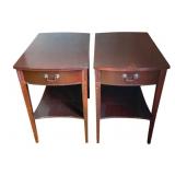 Pair Mersman Mahogany End Tables - 25 x 24 x 16
