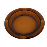 Blenko Amber Glass Ashtray - 8.5' Round