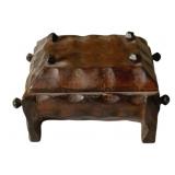 Vintage Spanish Wood Trinket Box - 6 x 4 x 3.5