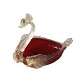 Venetian Art Glass Swan - 6 x 4 x 5