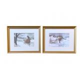 2 Framed Prints - 9 x 11.5