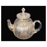 Crystal Tea Pot - 9 x 9.5 with crack