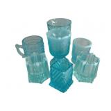 Lot of Assorted Blue Glass Items