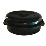 Speckle & Spatter Enamelware Lidded Oval Roaster