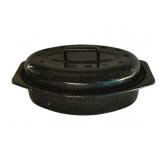 Speckle & Spatter Enamelware Lidded Oval Roaster