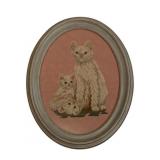 Framed Needlepoint of Cats- 14 x 12