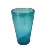 Blenko Teal Glass Vase - 10' Tall