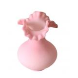 Fenton Rose Satin Ruffled Vase - 8' Tall