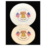 2 Bicentennial Plates - 9', 10' Round