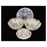 4 Crystal Dishes