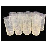 12 Glass Tumblers - 5.5' Tall