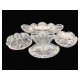 5 Crystal Dishes