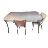 Mid Century Dining Table w/ 2 Chairs