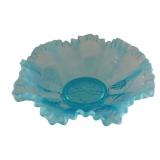 Fenton Blue Opalescent Bowl 9'