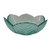 Vintage Leaf Blue Glass Bowl - 7.5' Round