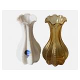 2 Imperial Glass Vases - 5' Tall