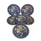 6 Blue Willow Plates - 9' Round